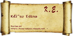 Kósz Edina névjegykártya