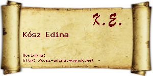 Kósz Edina névjegykártya